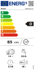 Myčka vestavná Brandt  s panelem BDB424LB