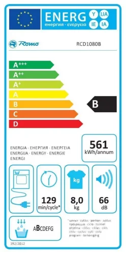Sušička Romo kondezační RCD1080B